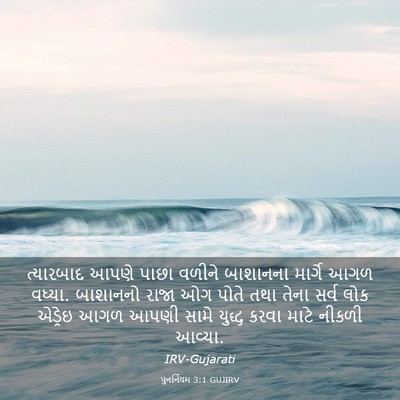 Picture 03 - પુનર્નિયમ 3:1 GUJIRV - ત્યારબાદ આપણે - Bible Verse Picture