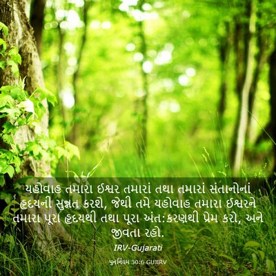 Picture 03 - પુનર્નિયમ 30:6 GUJIRV - યહોવાહ તમારા - Bible Verse Picture