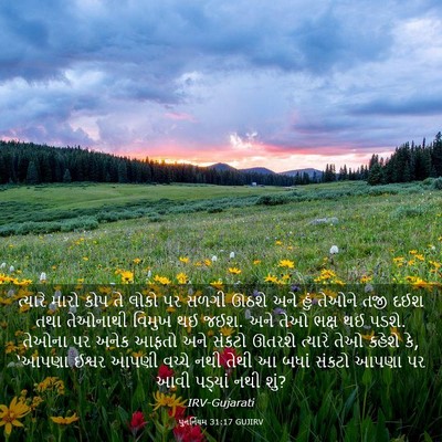 Picture 03 - પુનર્નિયમ 31:17 GUJIRV - ત્યારે મારો કોપ તે - Bible Verse Picture