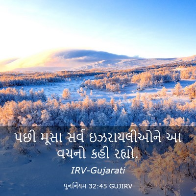 Picture 03 - પુનર્નિયમ 32:45 GUJIRV - પછી મૂસા સર્વ - Bible Verse Picture
