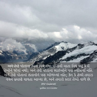 Picture 03 - પુનર્નિયમ 33:9 GUJIRV - અને તેણે પોતાના - Bible Verse Picture
