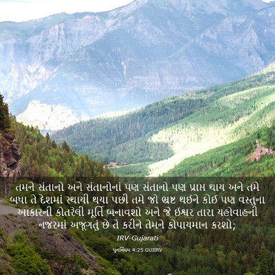 Picture 03 - પુનર્નિયમ 4:25 GUJIRV - તમને સંતાનો અને - Bible Verse Picture