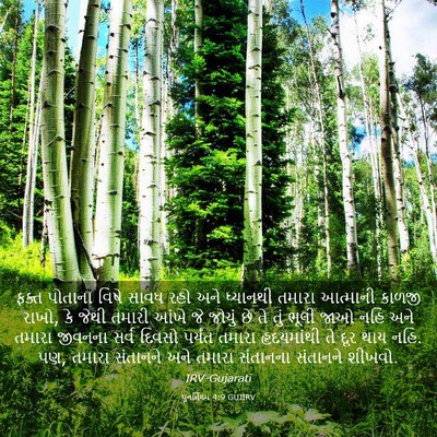 Picture 03 - પુનર્નિયમ 4:9 GUJIRV - ફક્ત પોતાના વિષે - Bible Verse Picture