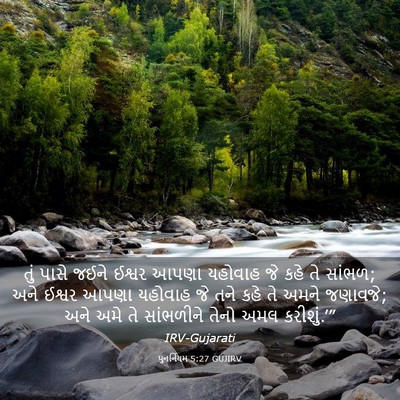 Picture 03 - પુનર્નિયમ 5:27 GUJIRV - તું પાસે જઈને - Bible Verse Picture