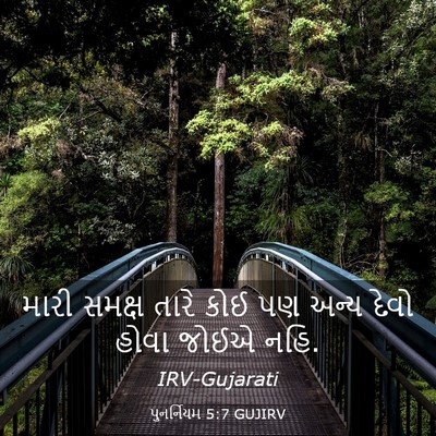 Picture 03 - પુનર્નિયમ 5:7 GUJIRV - મારી સમક્ષ તારે - Bible Verse Picture