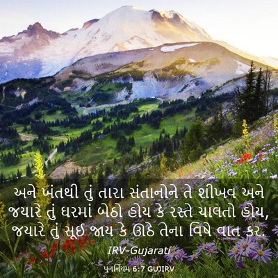 Picture 03 - પુનર્નિયમ 6:7 GUJIRV - અને ખંતથી તું તારા - Bible Verse Picture