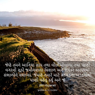 Picture 03 - પુનર્નિયમ 8:15 GUJIRV - જેણે તમને આગિયા - Bible Verse Picture