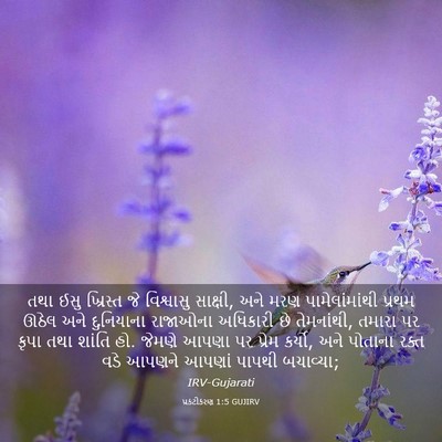 Picture 03 - પ્રકટીકરણ 1:5 GUJIRV - તથા ઈસુ ખ્રિસ્ત જે - Bible Verse Picture