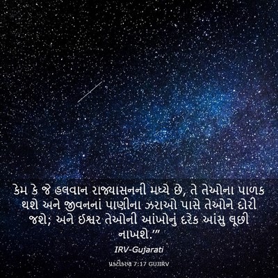 Picture 03 - પ્રકટીકરણ 7:17 GUJIRV - કેમ કે જે હલવાન - Bible Verse Picture