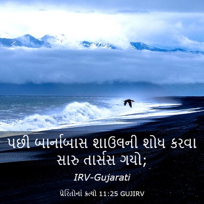 Picture 03 - પ્રેરિતોનાં ક્રત્યો 11:25 GUJIRV - પછી બાર્નાબાસ - Bible Verse Picture