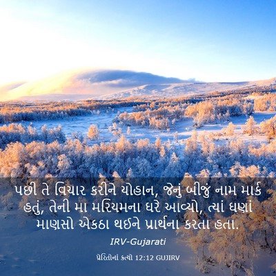 Picture 03 - પ્રેરિતોનાં ક્રત્યો 12:12 GUJIRV - પછી તે વિચાર કરીને - Bible Verse Picture