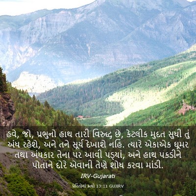 Picture 03 - પ્રેરિતોનાં ક્રત્યો 13:11 GUJIRV - હવે, જો, પ્રભુનો - Bible Verse Picture