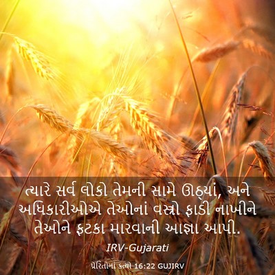 Picture 03 - પ્રેરિતોનાં ક્રત્યો 16:22 GUJIRV - ત્યારે સર્વ લોકો - Bible Verse Picture