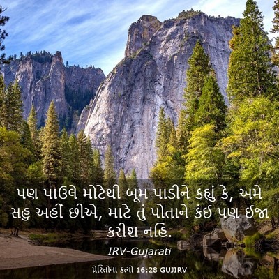 Picture 03 - પ્રેરિતોનાં ક્રત્યો 16:28 GUJIRV - પણ પાઉલે મોટેથી - Bible Verse Picture