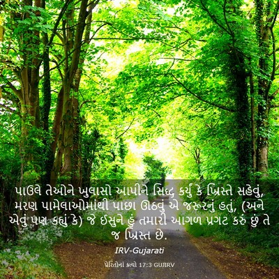Picture 03 - પ્રેરિતોનાં ક્રત્યો 17:3 GUJIRV - પાઉલે તેઓને - Bible Verse Picture