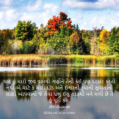 Picture 03 - પ્રેરિતોનાં ક્રત્યો 20:24 GUJIRV - પણ હું મારો જીવ - Bible Verse Picture