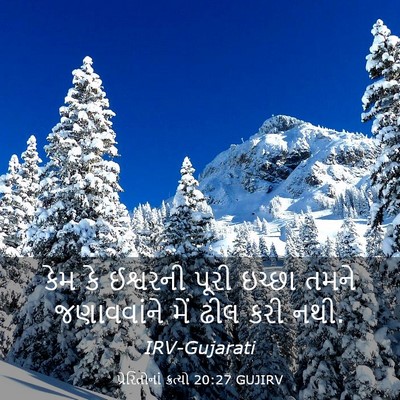 Picture 03 - પ્રેરિતોનાં ક્રત્યો 20:27 GUJIRV - કેમ કે ઈશ્વરની - Bible Verse Picture