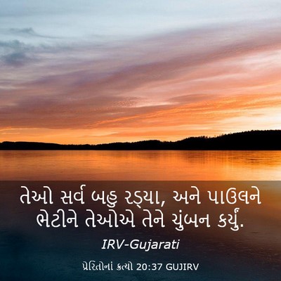 Picture 03 - પ્રેરિતોનાં ક્રત્યો 20:37 GUJIRV - તેઓ સર્વ બહુ રડ્યા, - Bible Verse Picture
