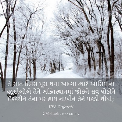 Picture 03 - પ્રેરિતોનાં ક્રત્યો 21:27 GUJIRV - તે સાત દિવસ પૂરા - Bible Verse Picture
