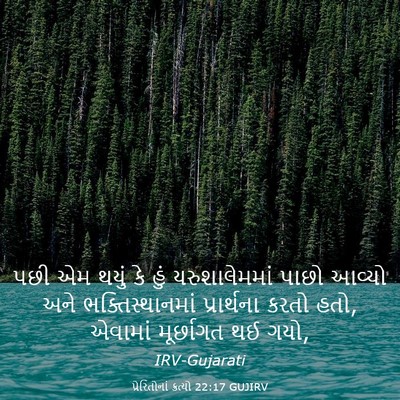 Picture 03 - પ્રેરિતોનાં ક્રત્યો 22:17 GUJIRV - પછી એમ થયું કે હું - Bible Verse Picture