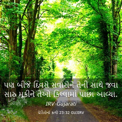 Picture 03 - પ્રેરિતોનાં ક્રત્યો 23:32 GUJIRV - પણ બીજે દિવસે - Bible Verse Picture