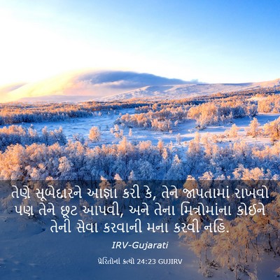 Picture 03 - પ્રેરિતોનાં ક્રત્યો 24:23 GUJIRV - તેણે સૂબેદારને - Bible Verse Picture