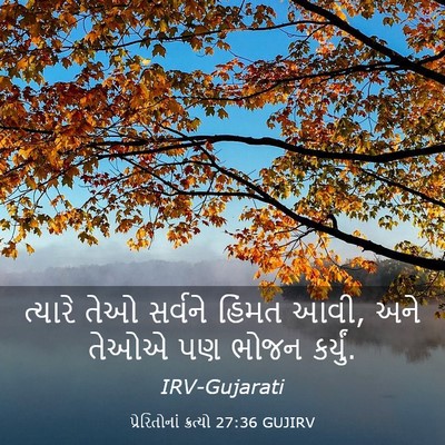 Picture 03 - પ્રેરિતોનાં ક્રત્યો 27:36 GUJIRV - ત્યારે તેઓ સર્વને - Bible Verse Picture