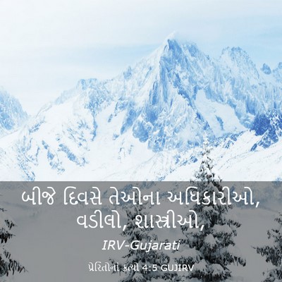 Picture 03 - પ્રેરિતોનાં ક્રત્યો 4:5 GUJIRV - બીજે દિવસે તેઓના - Bible Verse Picture
