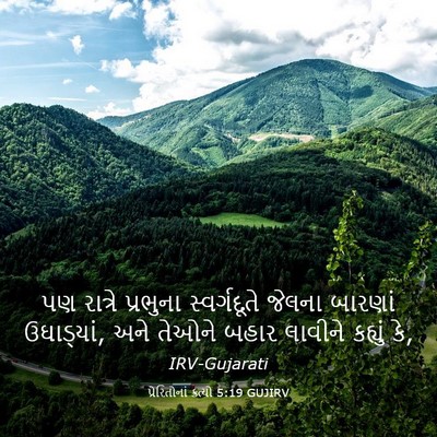 Picture 03 - પ્રેરિતોનાં ક્રત્યો 5:19 GUJIRV - પણ રાત્રે પ્રભુના - Bible Verse Picture