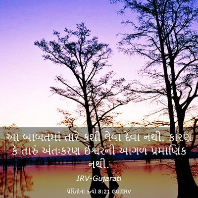 Picture 03 - પ્રેરિતોનાં ક્રત્યો 8:21 GUJIRV - આ બાબતમાં તારે કશી - Bible Verse Picture