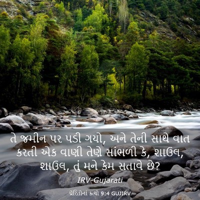 Picture 03 - પ્રેરિતોનાં ક્રત્યો 9:4 GUJIRV - તે જમીન પર પડી ગયો, - Bible Verse Picture