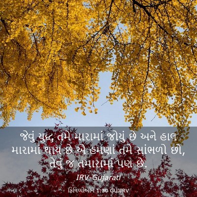 Picture 03 - ફિલિપ્પીઓને 1:30 GUJIRV - જેવું યુદ્ધ તમે - Bible Verse Picture