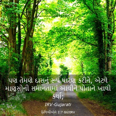 Picture 03 - ફિલિપ્પીઓને 2:7 GUJIRV - પણ તેમણે દાસનું - Bible Verse Picture
