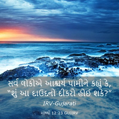 Picture 03 - માથ્થી 12:23 GUJIRV - સર્વ લોકોએ - Bible Verse Picture
