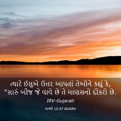 Picture 03 - માથ્થી 13:37 GUJIRV - ત્યારે ઈસુએ ઉત્તર - Bible Verse Picture