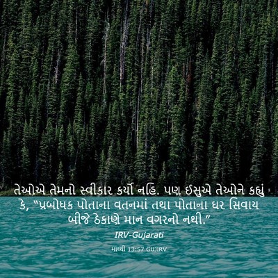 Picture 03 - માથ્થી 13:57 GUJIRV - તેઓએ તેમનો - Bible Verse Picture