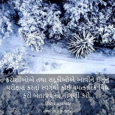 Picture 03 - માથ્થી 16:1 GUJIRV - ફરોશીઓએ તથા - Bible Verse Picture
