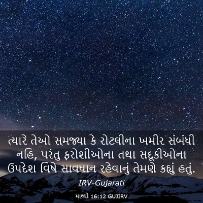 Picture 03 - માથ્થી 16:12 GUJIRV - ત્યારે તેઓ સમજ્યા - Bible Verse Picture