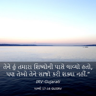 Picture 03 - માથ્થી 17:16 GUJIRV - તેને હું તમારા - Bible Verse Picture