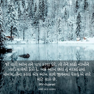 Picture 03 - માથ્થી 18:9 GUJIRV - જો તારી આંખ તને પાપ - Bible Verse Picture