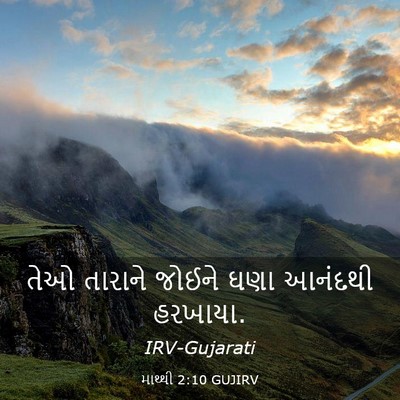 Picture 03 - માથ્થી 2:10 GUJIRV - તેઓ તારાને જોઈને - Bible Verse Picture