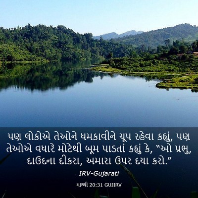 Picture 03 - માથ્થી 20:31 GUJIRV - પણ લોકોએ તેઓને - Bible Verse Picture