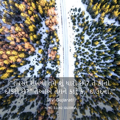 Picture 03 - માથ્થી 22:42 GUJIRV - “ખ્રિસ્ત સંબંધી - Bible Verse Picture