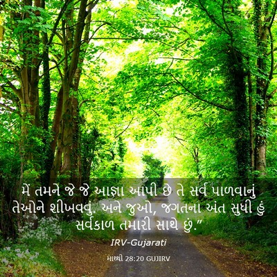 Picture 03 - માથ્થી 28:20 GUJIRV - મેં તમને જે જે - Bible Verse Picture
