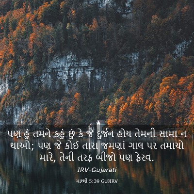 Picture 03 - માથ્થી 5:39 GUJIRV - પણ હું તમને કહું - Bible Verse Picture