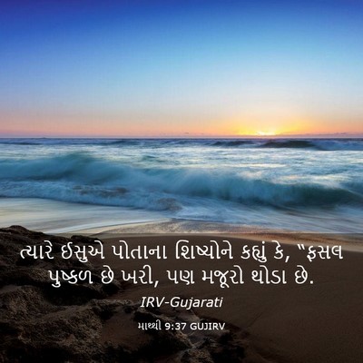 Picture 03 - માથ્થી 9:37 GUJIRV - ત્યારે ઈસુએ - Bible Verse Picture