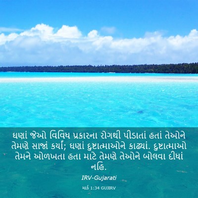 Picture 03 - માર્ક 1:34 GUJIRV - ઘણાં જેઓ વિવિધ - Bible Verse Picture