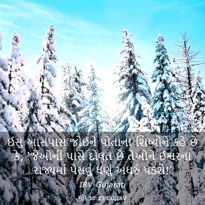 Picture 03 - માર્ક 10:23 GUJIRV - ઈસુ આસપાસ જોઈને - Bible Verse Picture