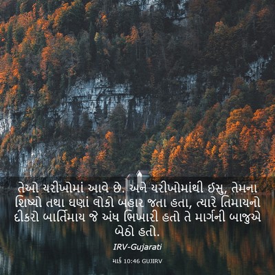 Picture 03 - માર્ક 10:46 GUJIRV - તેઓ યરીખોમાં આવે - Bible Verse Picture