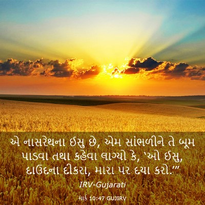 Picture 03 - માર્ક 10:47 GUJIRV - એ નાસરેથના ઈસુ છે, - Bible Verse Picture